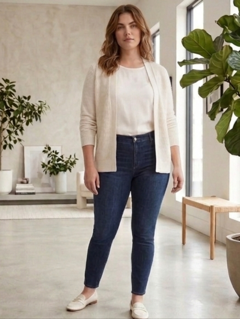 ​Ann Taylor The Skinny Modern Fit Jeans Size 14 Dark Indigo Stretch Denim